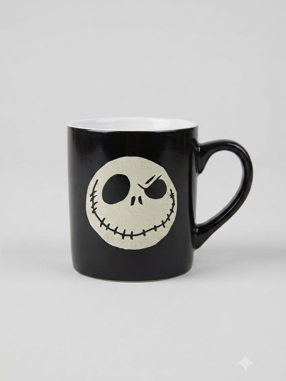 Disney NBC Jack Skellington Black White Ceramic Coffee Mug NWT